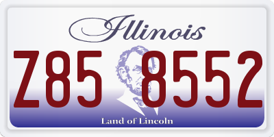 IL license plate Z858552