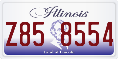 IL license plate Z858554