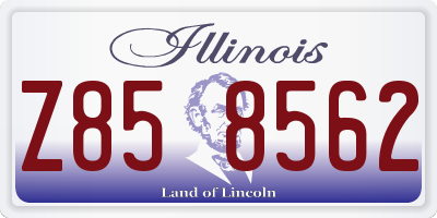 IL license plate Z858562