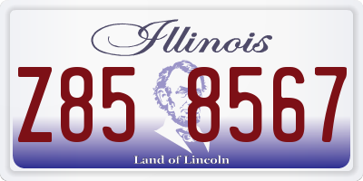 IL license plate Z858567