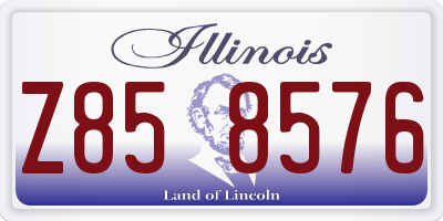 IL license plate Z858576