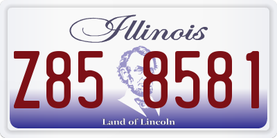 IL license plate Z858581