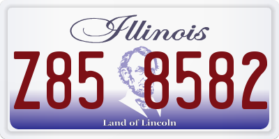 IL license plate Z858582
