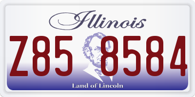 IL license plate Z858584