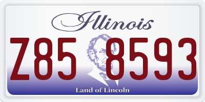 IL license plate Z858593