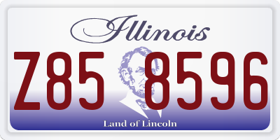 IL license plate Z858596