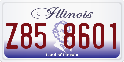IL license plate Z858601
