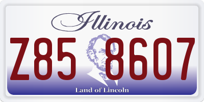 IL license plate Z858607