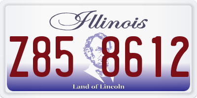 IL license plate Z858612