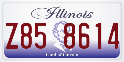 IL license plate Z858614