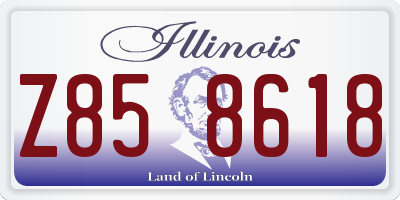 IL license plate Z858618