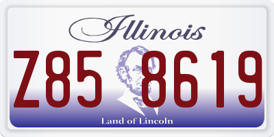 IL license plate Z858619