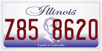 IL license plate Z858620
