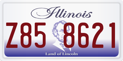 IL license plate Z858621