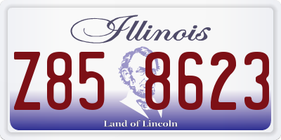 IL license plate Z858623