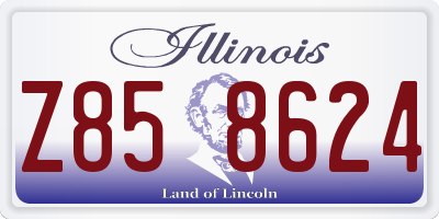 IL license plate Z858624