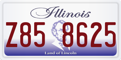 IL license plate Z858625
