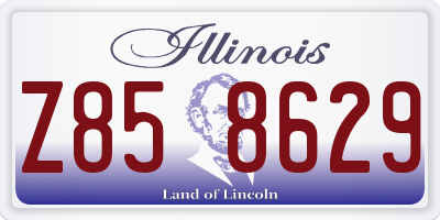 IL license plate Z858629