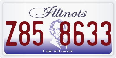 IL license plate Z858633