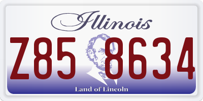 IL license plate Z858634