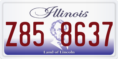 IL license plate Z858637