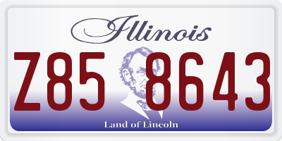 IL license plate Z858643