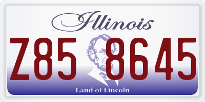 IL license plate Z858645