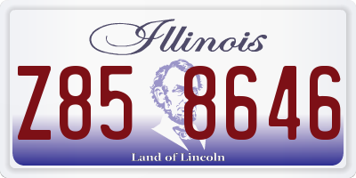 IL license plate Z858646