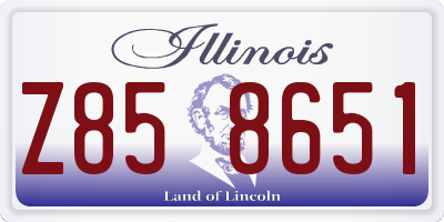 IL license plate Z858651