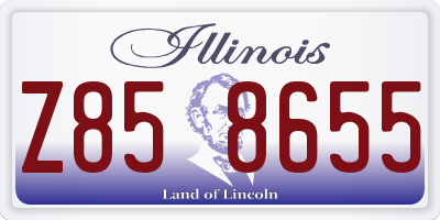 IL license plate Z858655