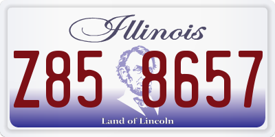 IL license plate Z858657