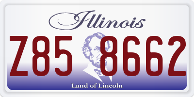 IL license plate Z858662