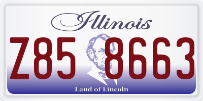 IL license plate Z858663