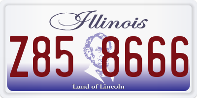 IL license plate Z858666