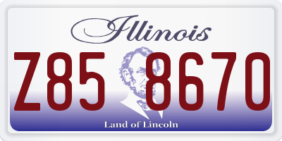 IL license plate Z858670