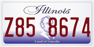 IL license plate Z858674