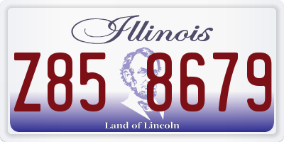 IL license plate Z858679