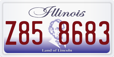 IL license plate Z858683