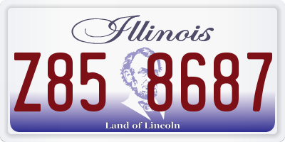 IL license plate Z858687