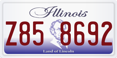 IL license plate Z858692