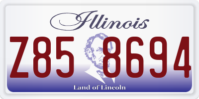 IL license plate Z858694