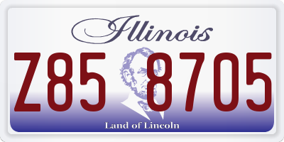 IL license plate Z858705