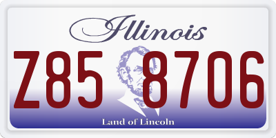 IL license plate Z858706