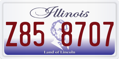 IL license plate Z858707