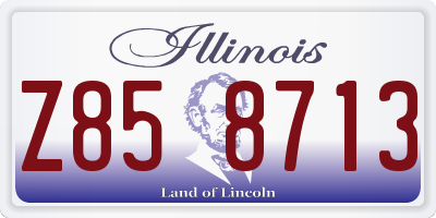 IL license plate Z858713