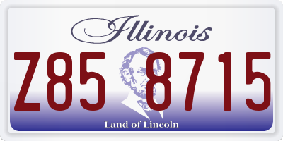 IL license plate Z858715