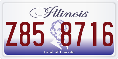 IL license plate Z858716