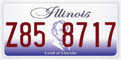 IL license plate Z858717