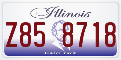 IL license plate Z858718