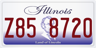 IL license plate Z858720